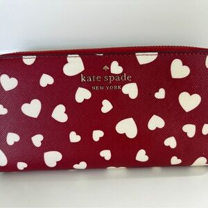 Kate Spade Red and White Heart wallet